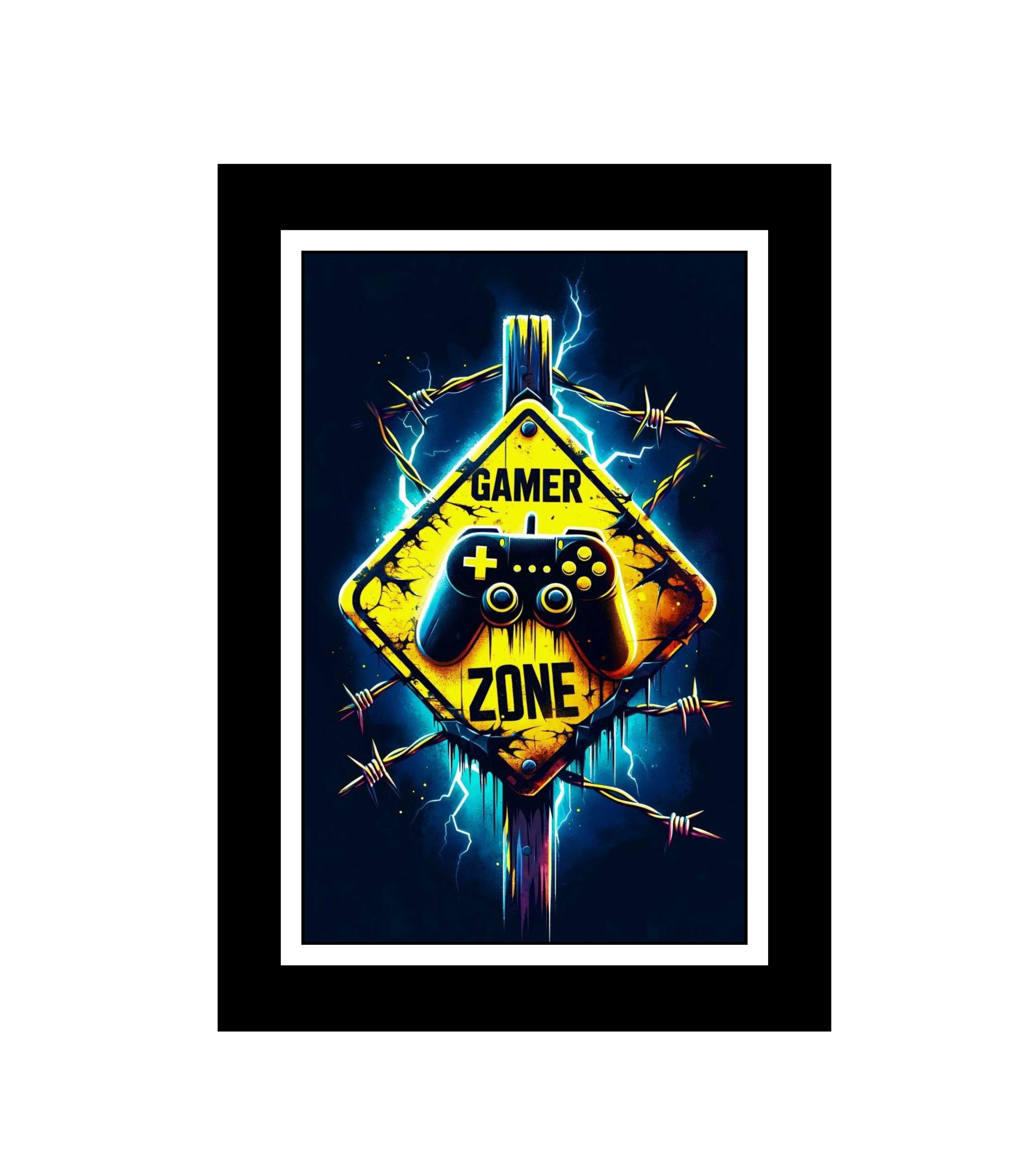 ZONA GAMER - PLACA DECORATIVA LAMINADA - 19x28cm