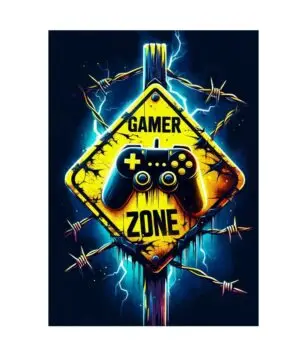 ZONA GAMER - PLACA DECORATIVA LAMINADA - 19x28cm