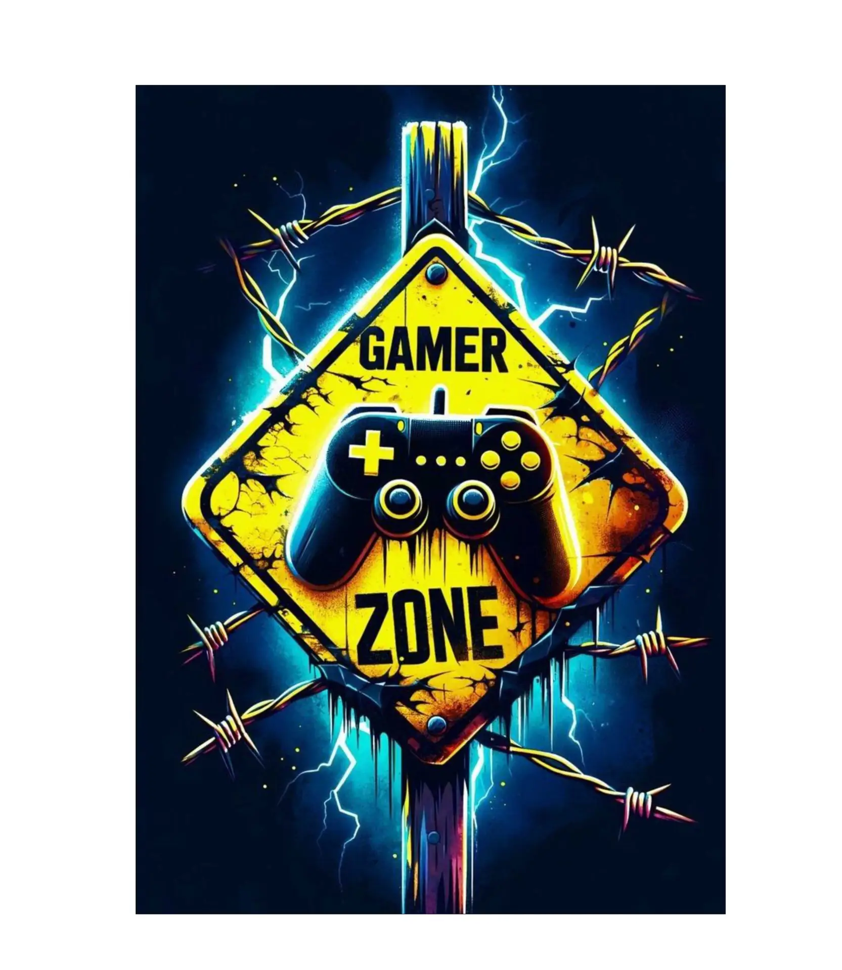 ZONA GAMER - PLACA DECORATIVA LAMINADA - 19x28cm