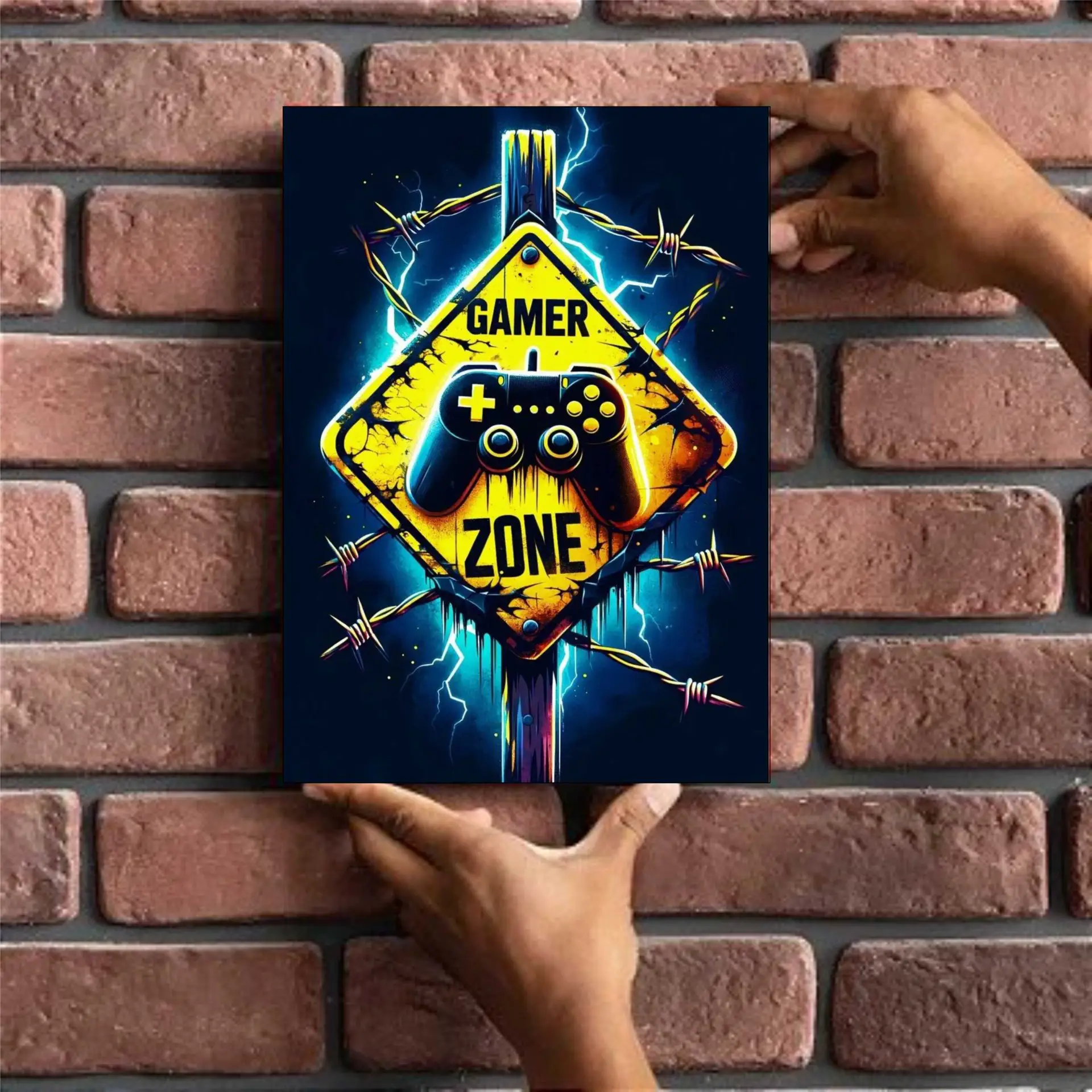 ZONA GAMER - PLACA DECORATIVA LAMINADA - 19x28cm - Imagem 2
