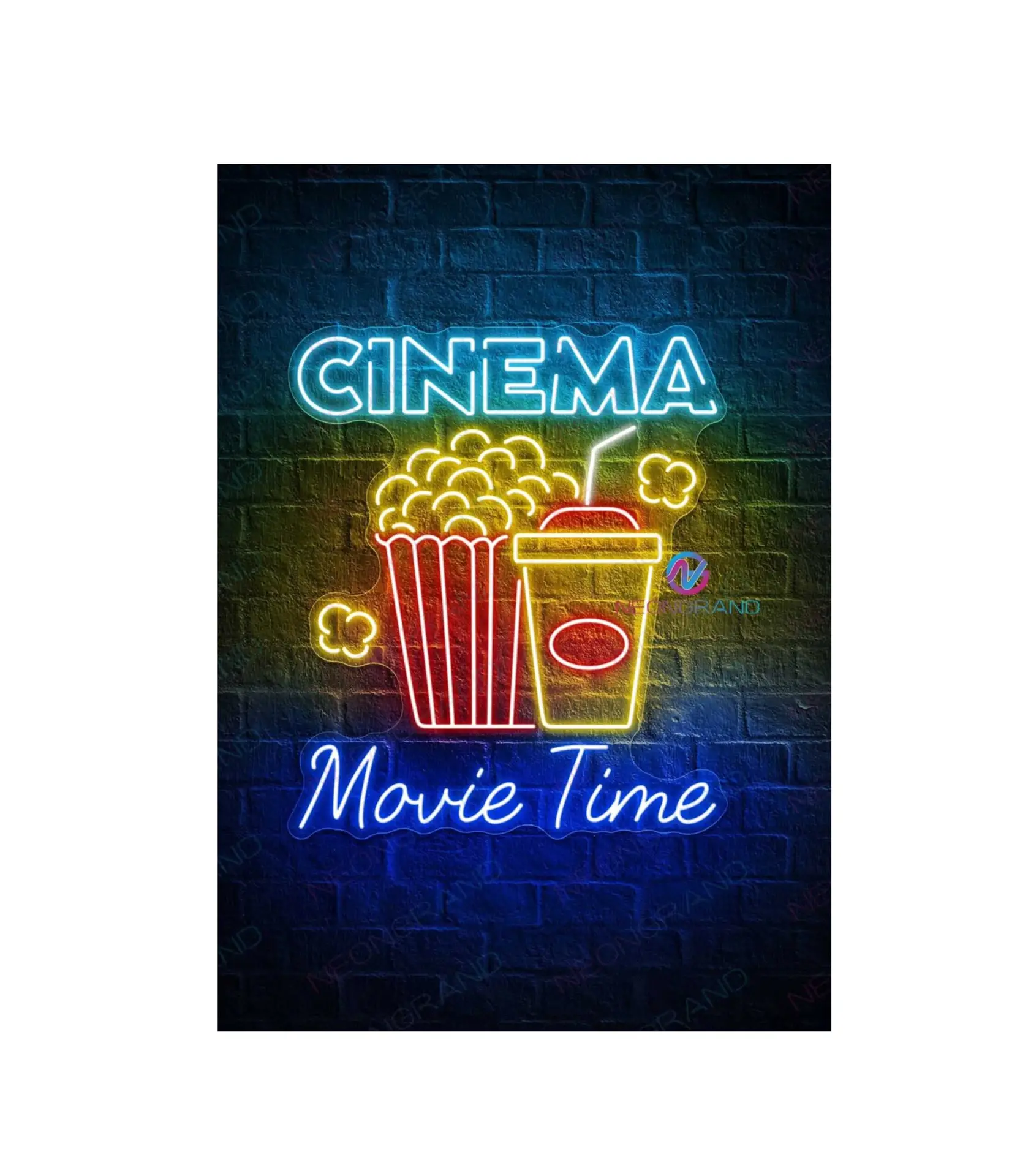 MOVIE TIME - PLACA DECORATIVA LAMINADA - 19x28cm