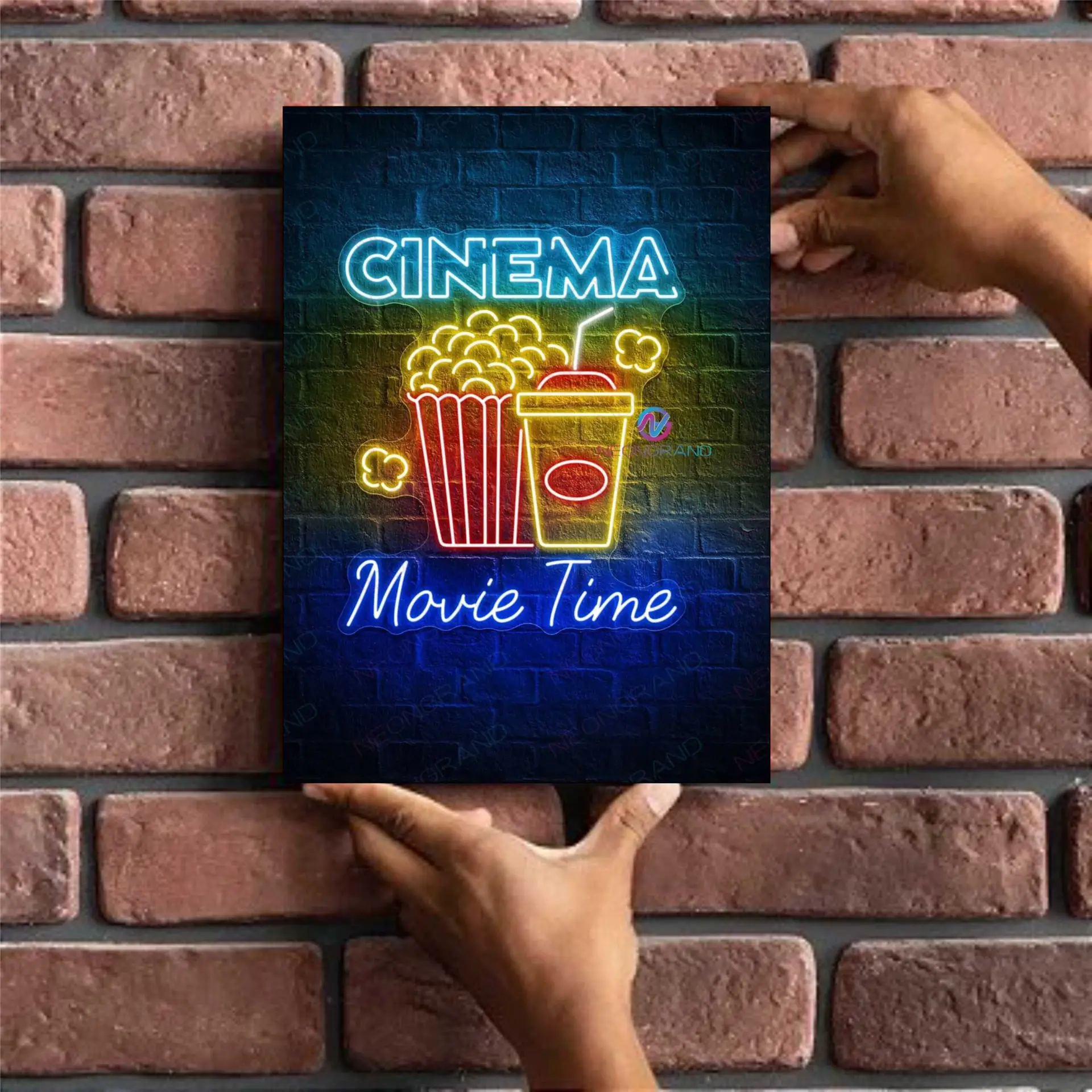 MOVIE TIME - PLACA DECORATIVA LAMINADA - 19x28cm - Imagem 2