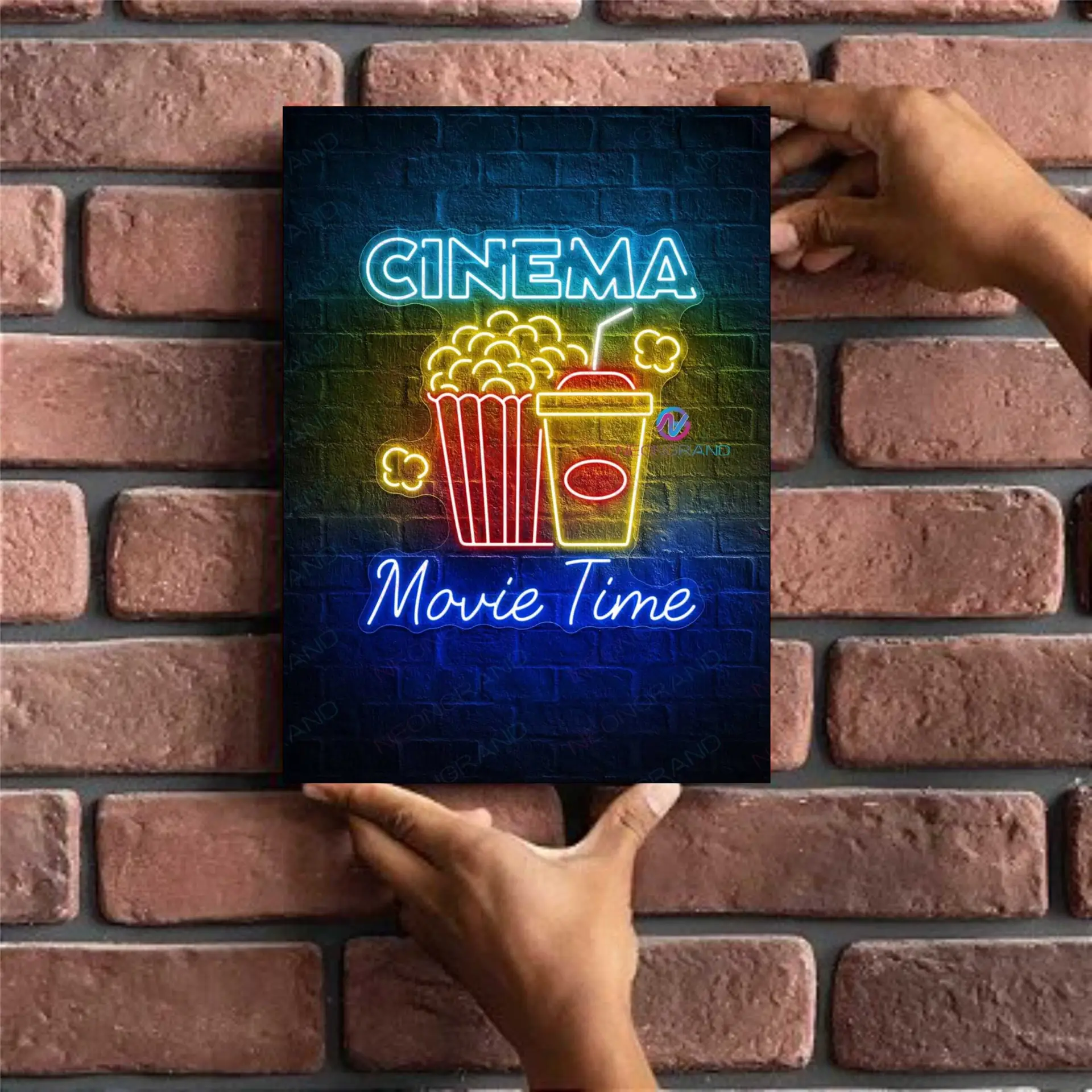 MOVIE TIME - PLACA DECORATIVA LAMINADA - 19x28cm - Imagem 2