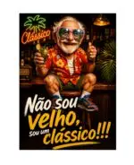SOU UM CLÁSSICO - PLACA DECORATIVA LAMINADA - 19x28cm