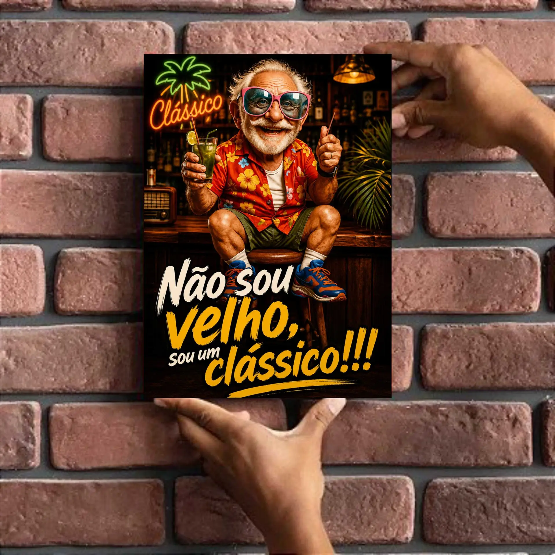 SOU UM CLÁSSICO - PLACA DECORATIVA LAMINADA - 19x28cm - Imagem 2