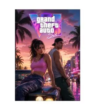 GTA 6 - PLACA DECORATIVA LAMINADA - 19x28cm