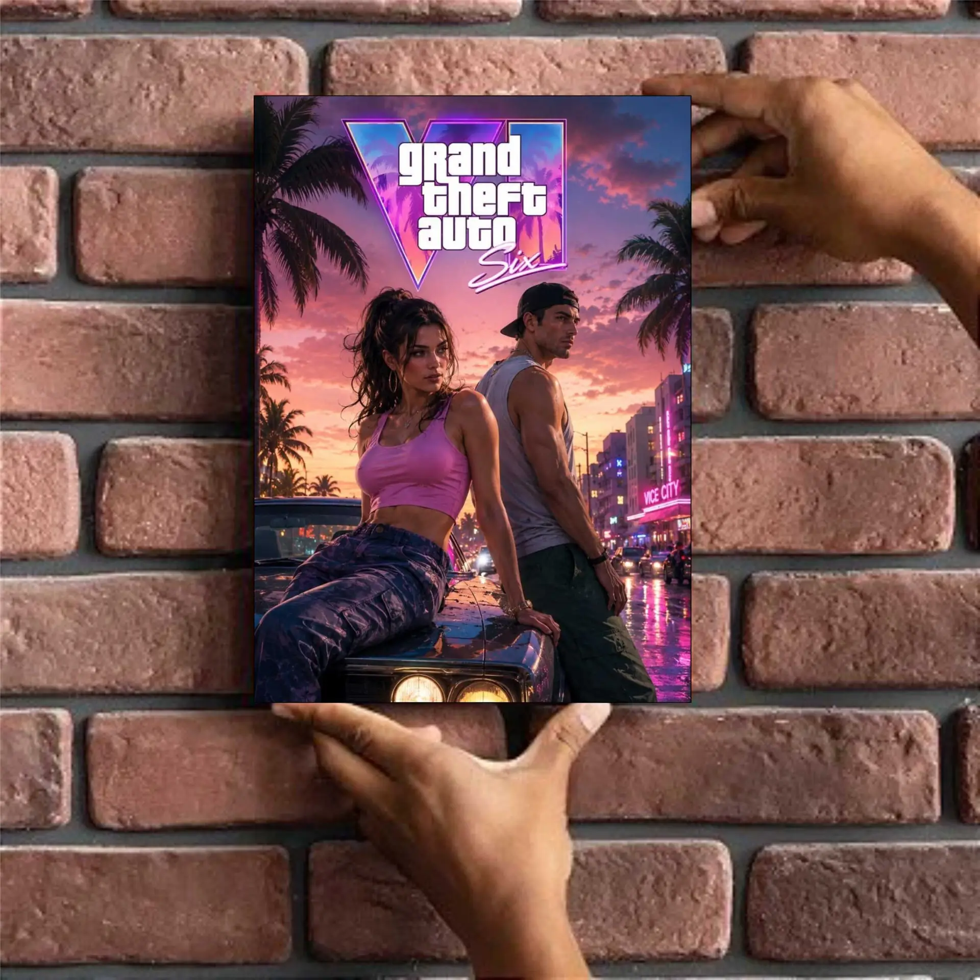 GTA 6 - PLACA DECORATIVA LAMINADA - 19x28cm - Imagem 2